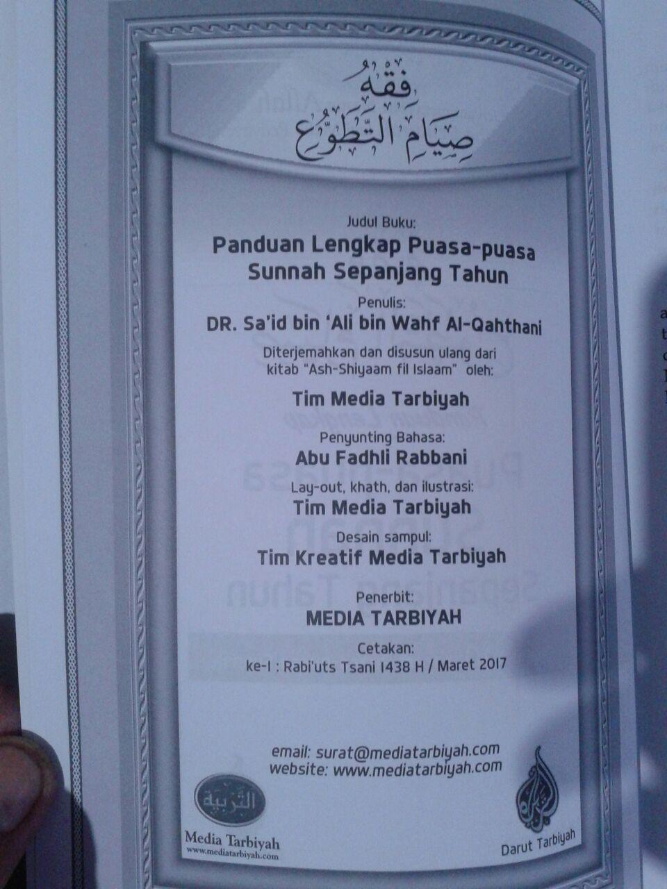 Buku Panduan Lengkap Puasa-Puasa Sunnah Sepanjang Tahun isi 3