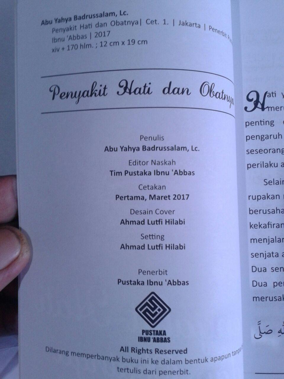 Buku Penyakit Hati Dan Obatnya isi 3