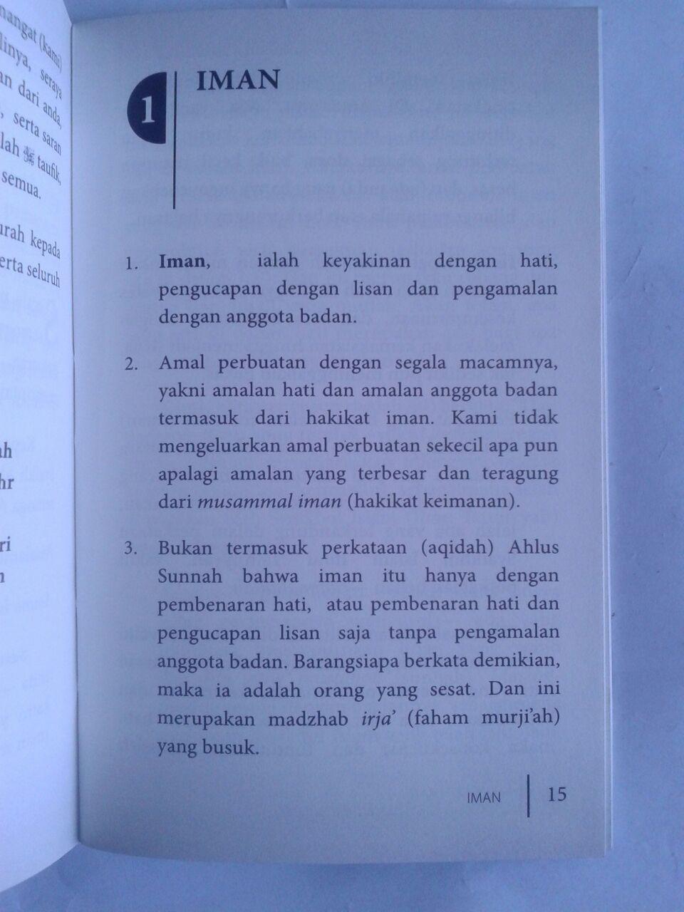 Buku Saku Konsep Iman Menurut Ahlus Sunnah Wal Jama'ah isi 2