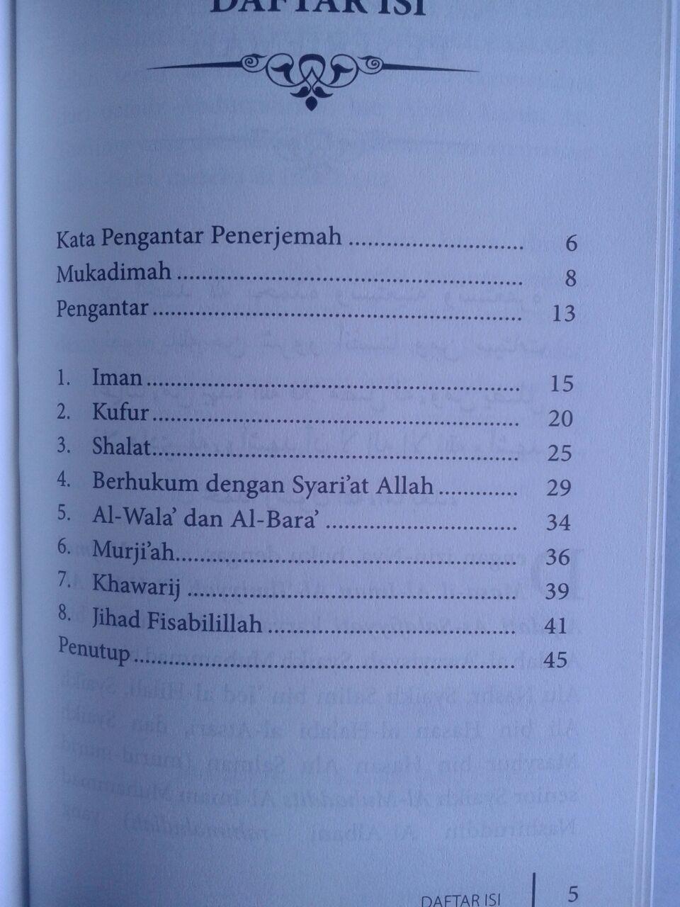 Buku Saku Konsep Iman Menurut Ahlus Sunnah Wal Jama'ah isi
