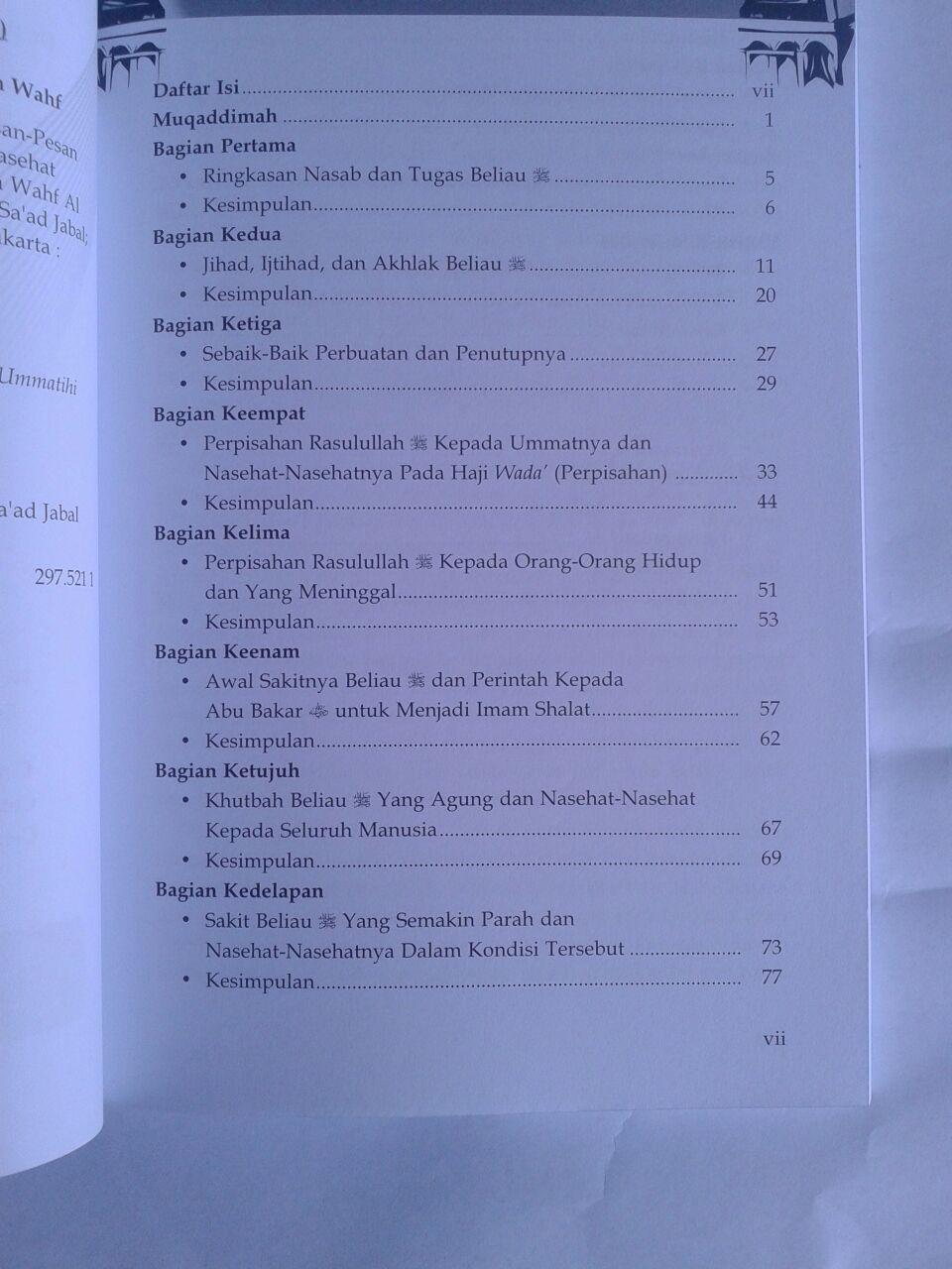 Buku Selamat Tinggal Umatku Pesan Pesan Terakhir Rasulullah isi 4