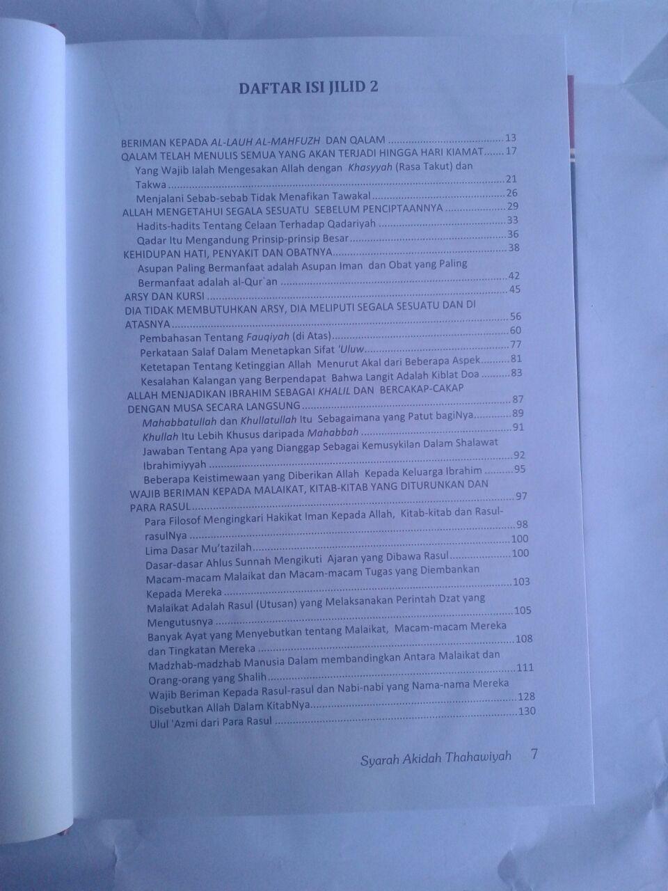 Buku Syarah Akidah Thahawiyah Akidah Ahlussunnah isi 2