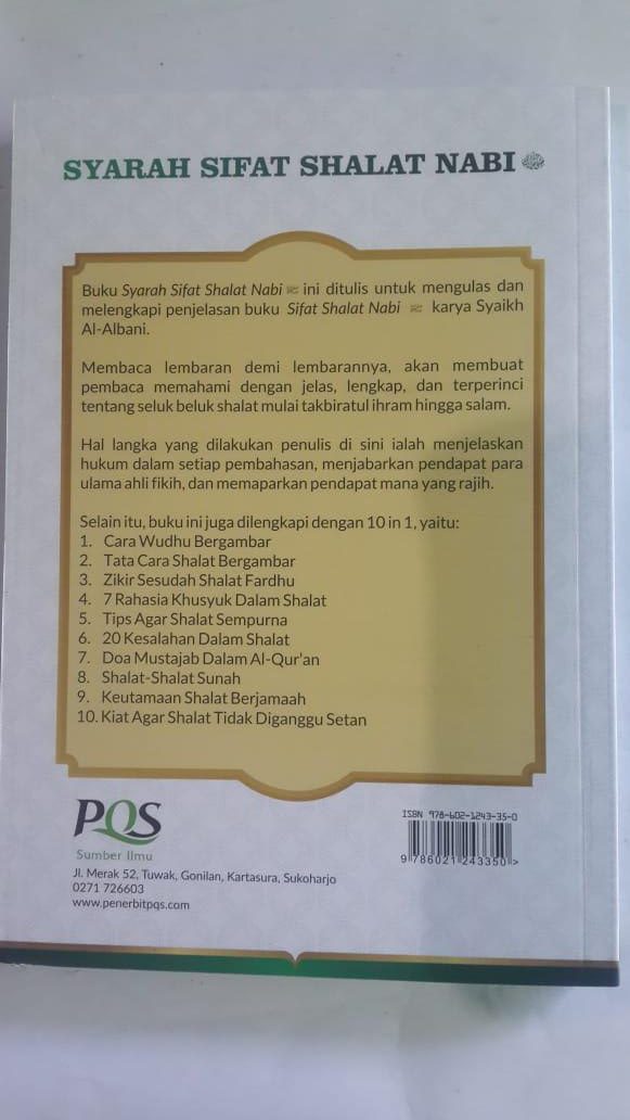 Buku Syarah Sifat Shalat Nabi Penjelasan Terlengkap cover