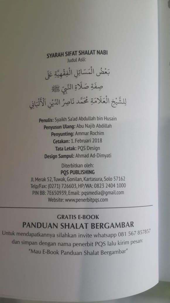 Buku Syarah Sifat Shalat Nabi Penjelasan Terlengkap isi 2