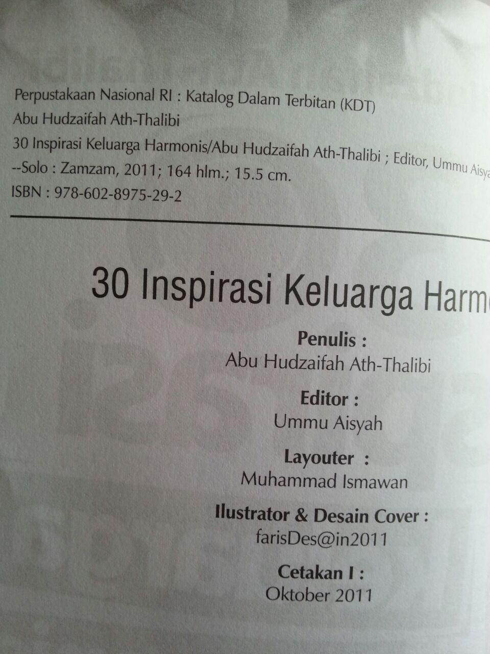 Buku 30 Inspirasi Keluarga Harmonis Kisah-Kisah Inspiratif isi