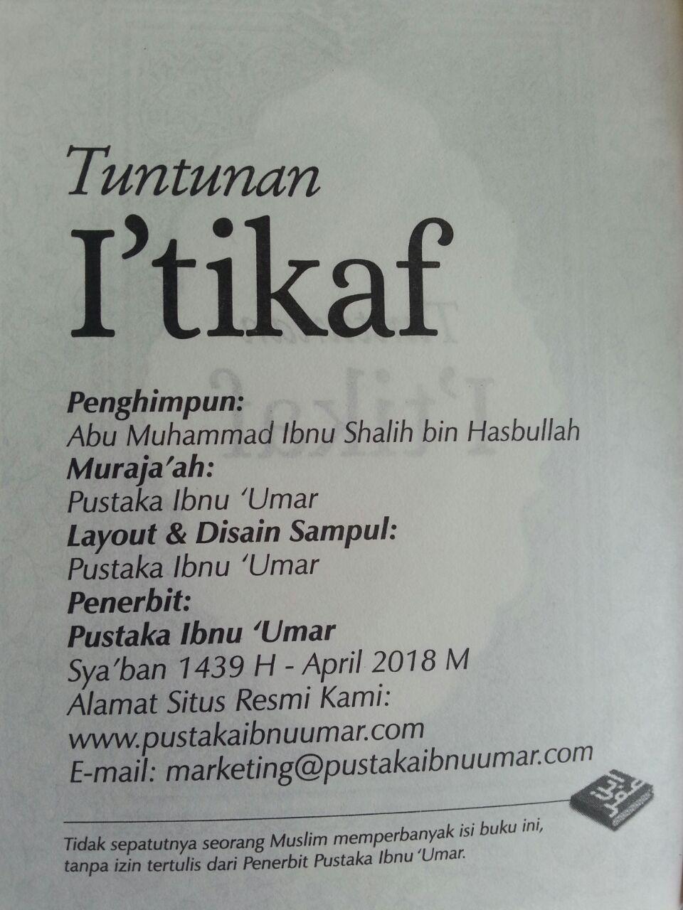 Buku Tuntunan I'tikaf Berdasarkan Al-Qur'an Dan As-Sunnah isi