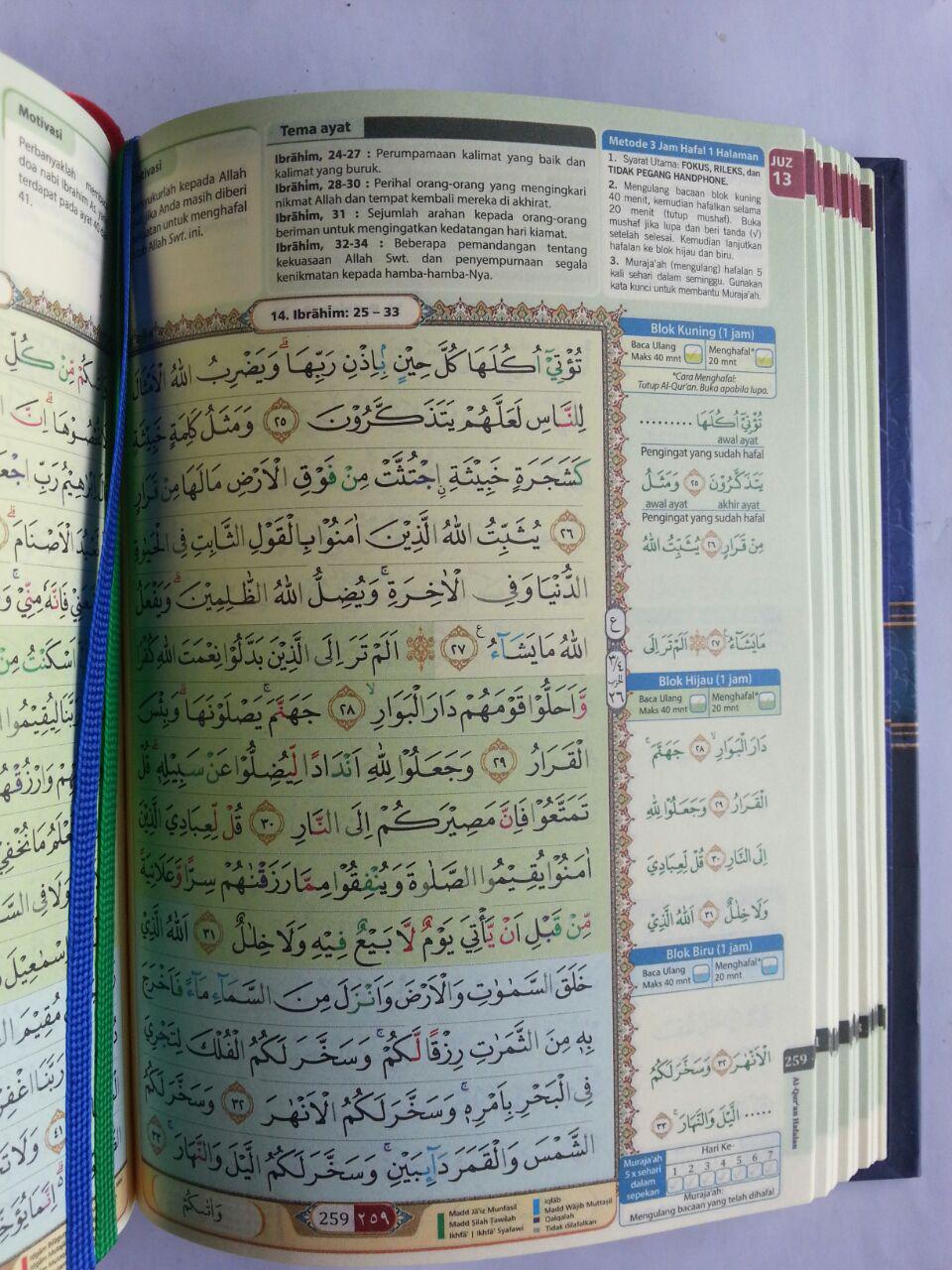 Al-Qur’an Hafalan Muraja'ah Metode 3 jam Hafal 1 Halaman A6 isi 3