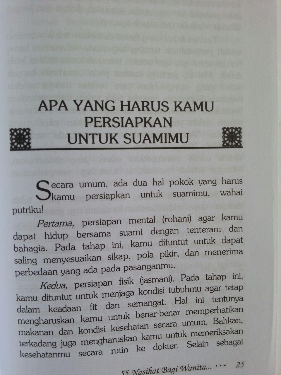 Buku 55 Nasihat Bagi Wanita Sebelum Menikah isi 3