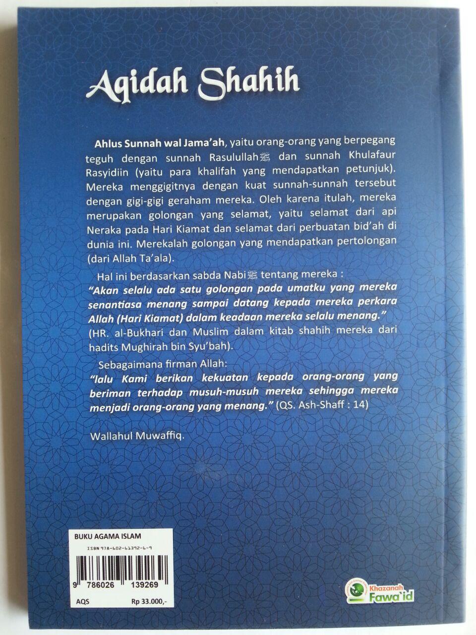 Buku Aqidah Shahih Yang Wajib Diyakini Oleh Setiap Muslim cover