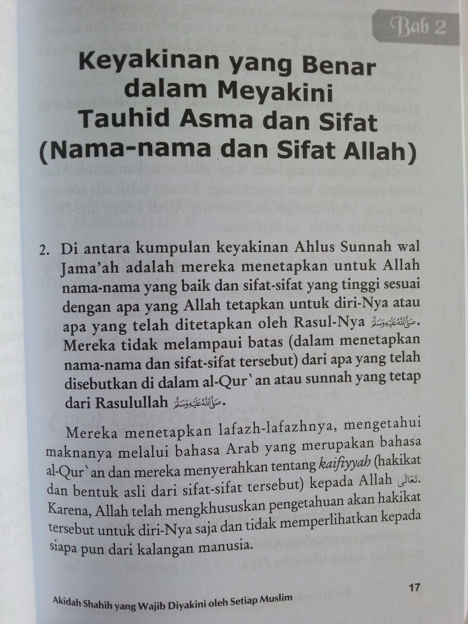 Buku Aqidah Shahih Yang Wajib Diyakini Oleh Setiap Muslim isi 3