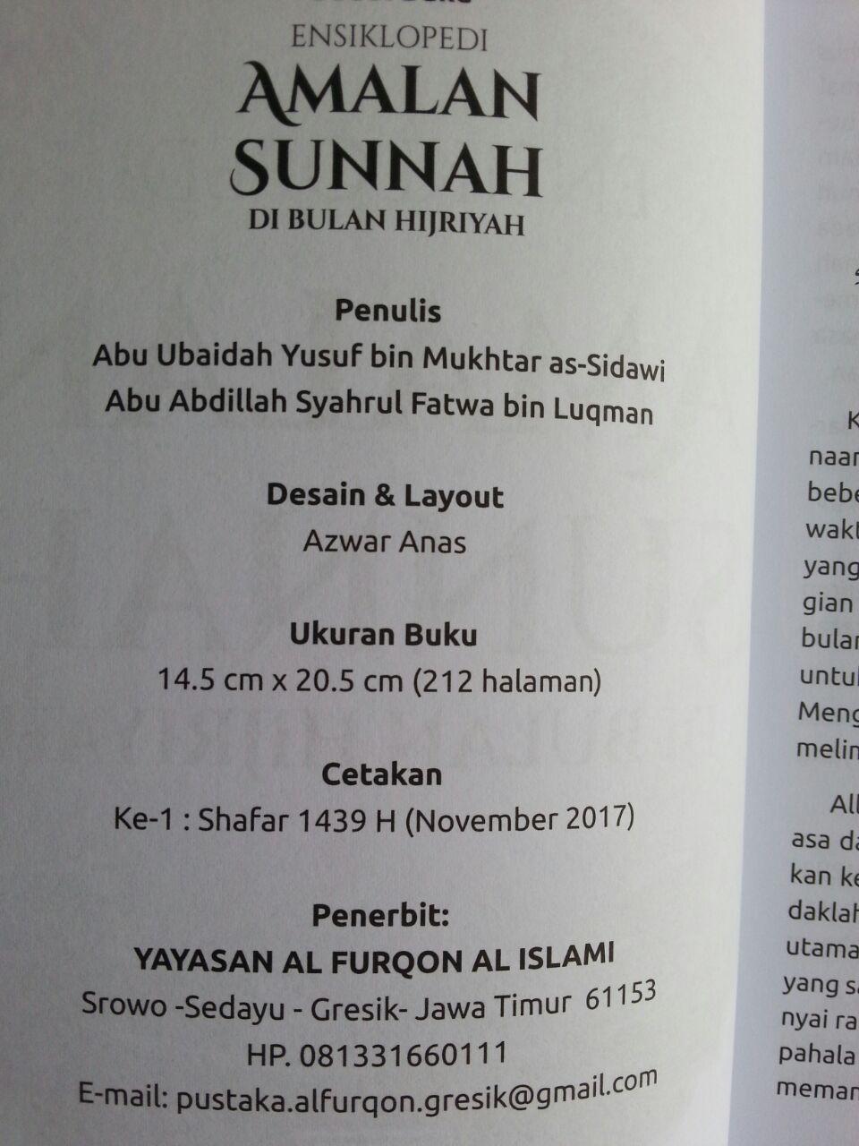 Buku Ensiklopedi Amalan Sunnah Di Bulan Hijriah isi