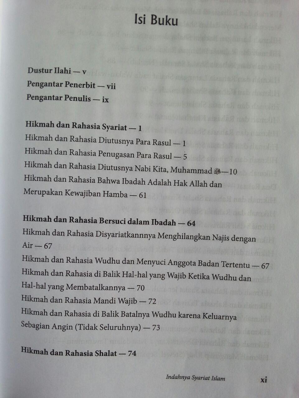 Buku Indahnya Syariat Islam Rahasia Hikmah Perintah Larangan isi