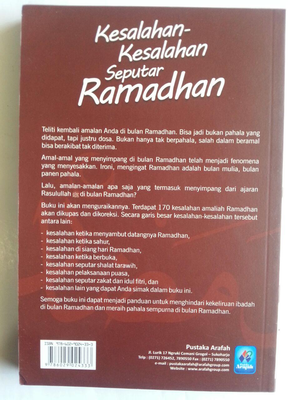 Buku Kesalahan-Kesalahan Seputar Ramadhan 170 Koreksi cover