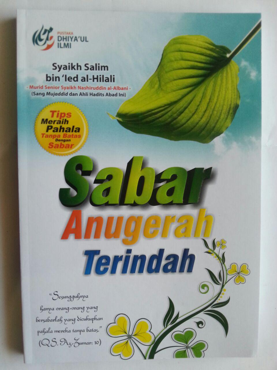Buku Sabar Anugerah Terindah Tips Meraih Pahala Tanpa Batas cover 2