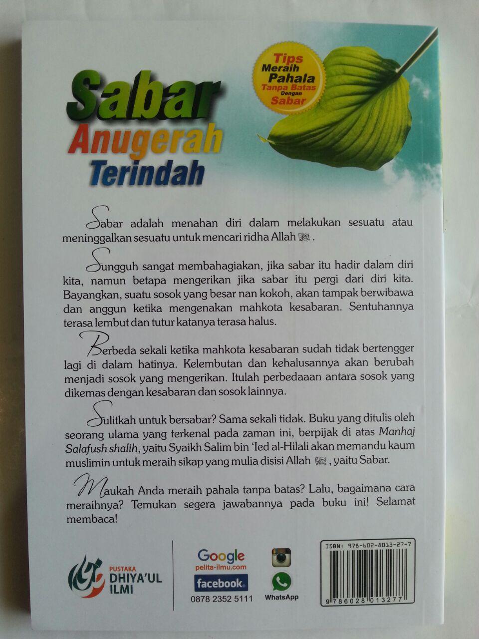 Buku Sabar Anugerah Terindah Tips Meraih Pahala Tanpa Batas isi 2