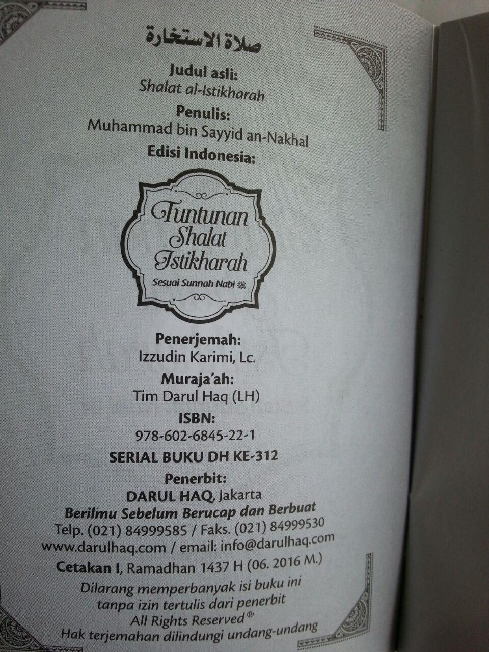 Buku Saku Tuntunan Shalat Istikharah Sesuai Sunnah Nabi isi 2
