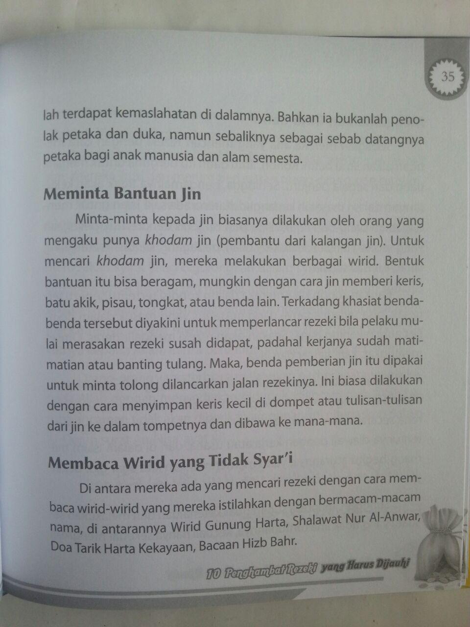 Buku 10 Penghambat Rezeki Yang Harus Dijauhi isi 3