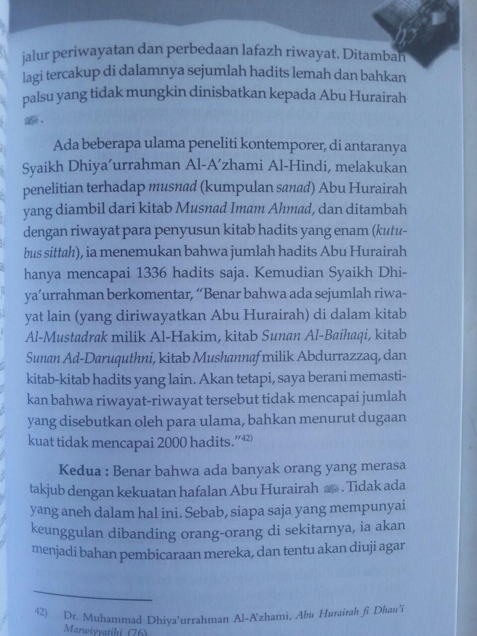 Buku Abu Hurairah Dihujat Bantahan Terhadap Berbagai Fitnah isi 3