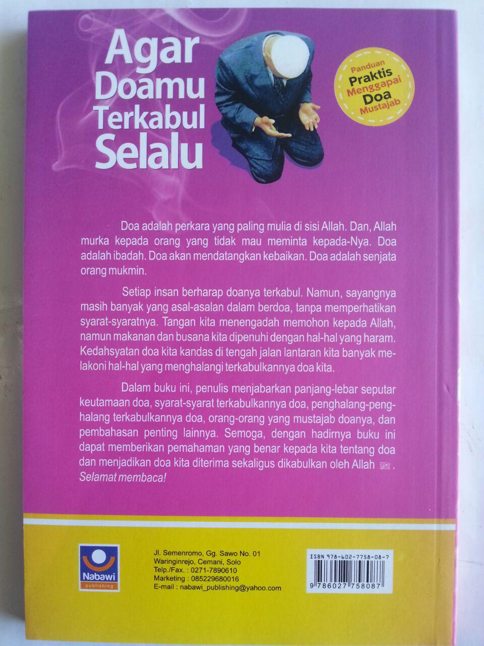 Buku Agar Doamu Terkabul Selalu Panduan Praktis Doa Mustajab cover