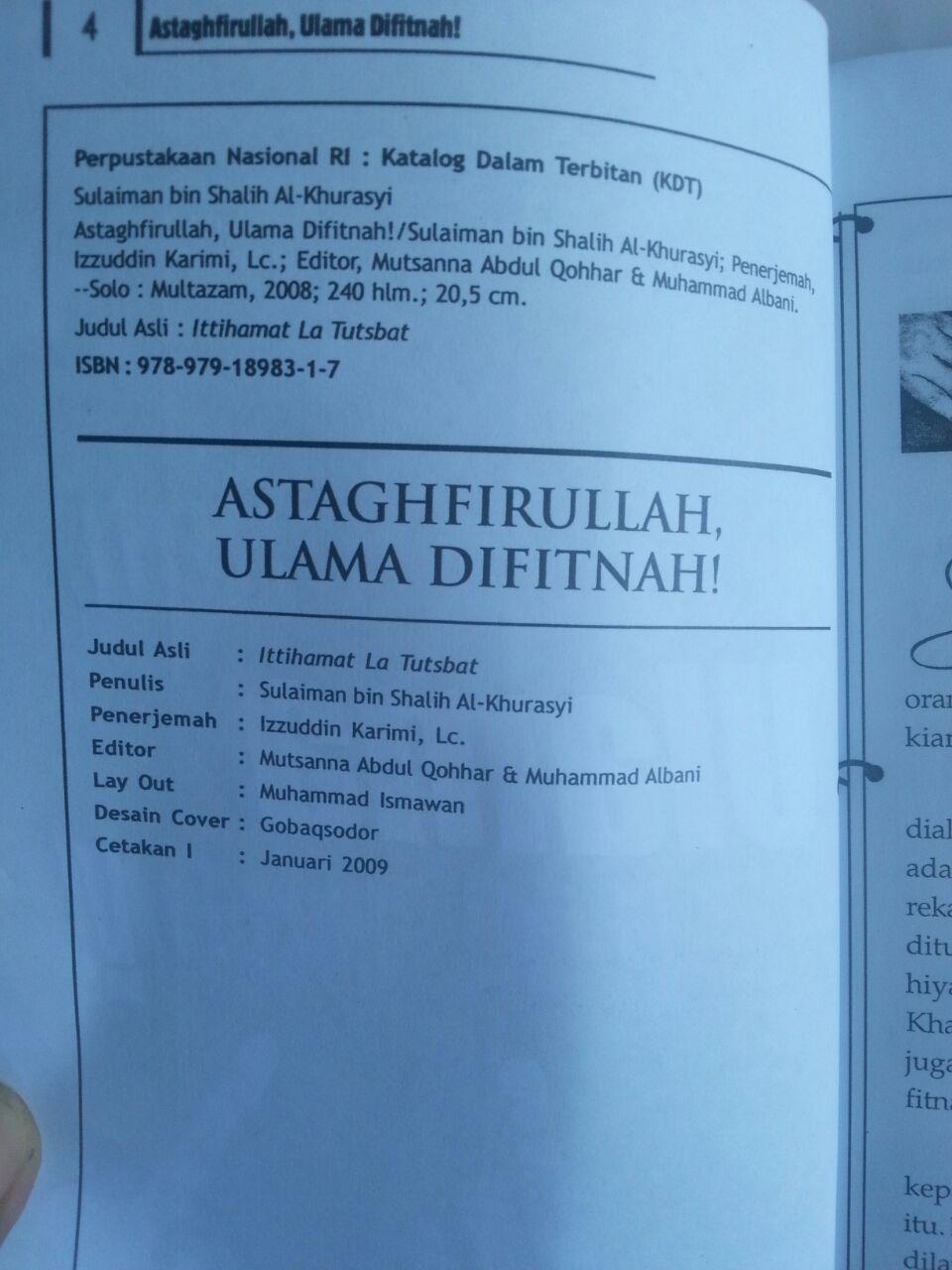 Buku Astaghfirullah Ulama Difitnah isi 2