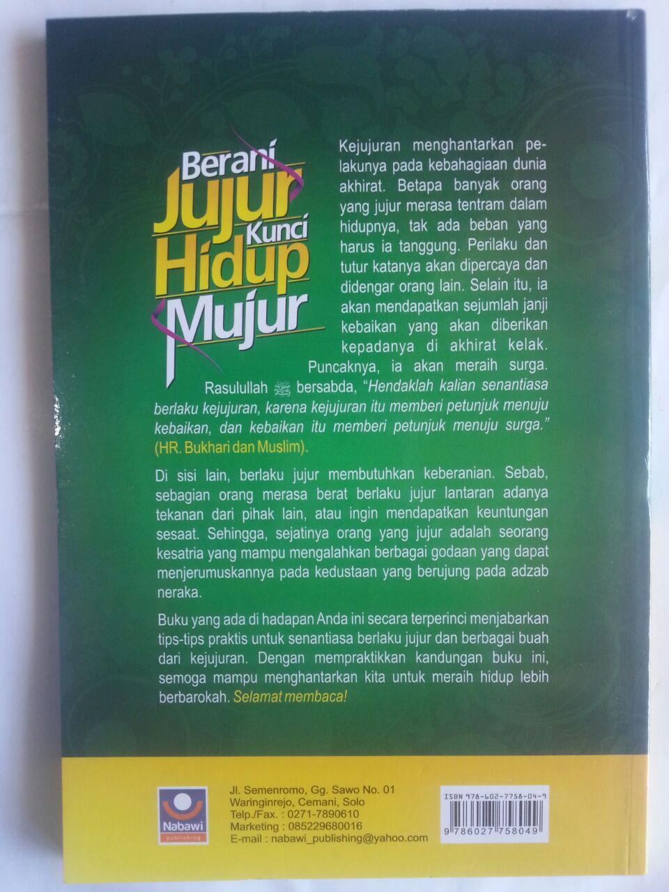 Buku Berani Jujur Kunci Hidup Mujur Tips Praktis cover