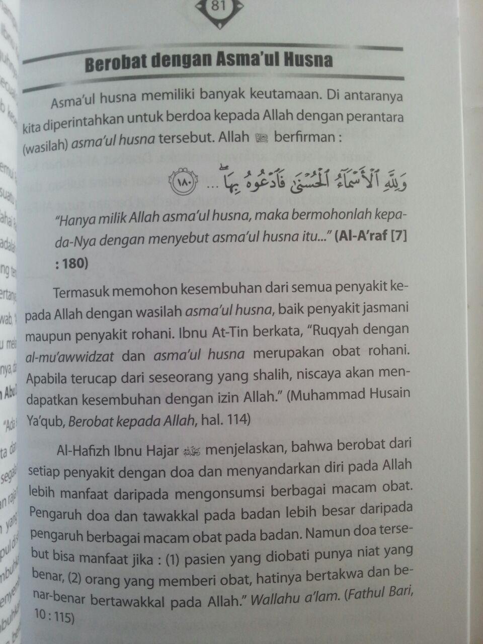 Buku Berobat Dengan Asmaul Husna Keajaiban Terapi isi 3