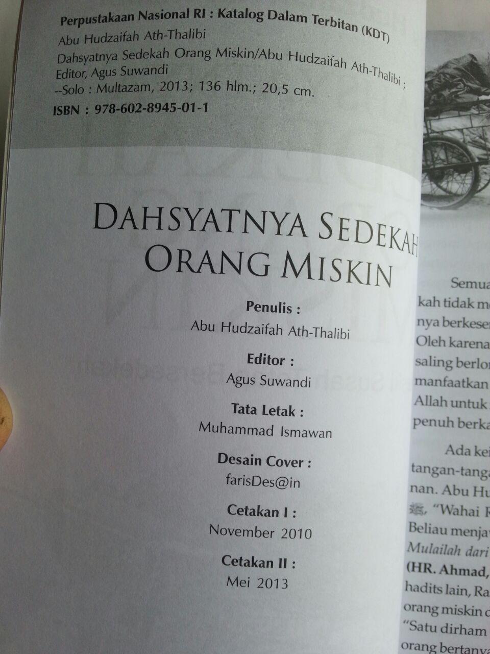 Buku Dahsyatnya Sedekah Orang Miskin isi