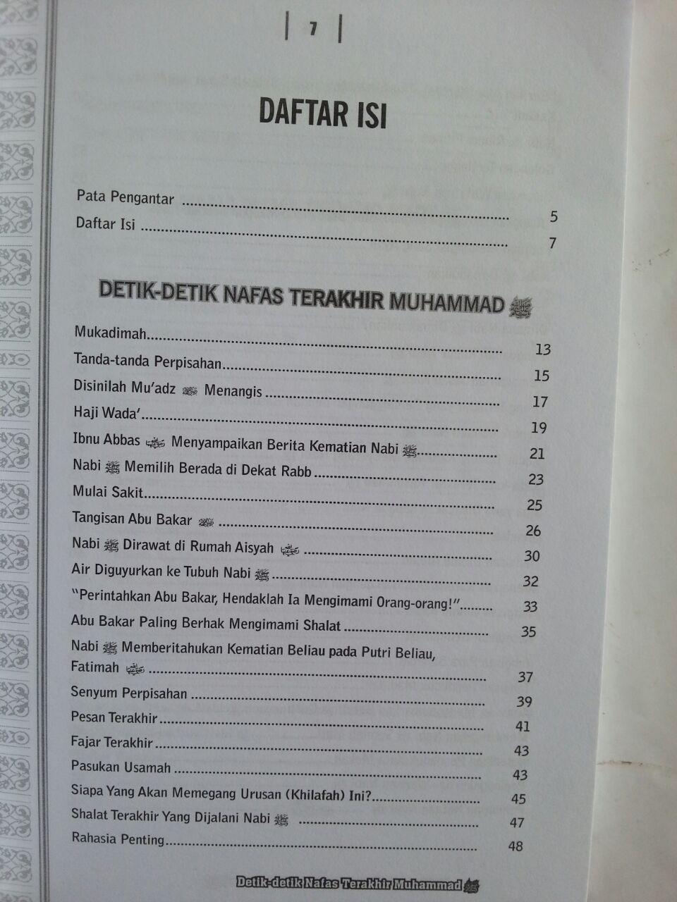 Buku Detik-Detik Nafas Terakhir Muhammad Saat Paling Mengharukan isi