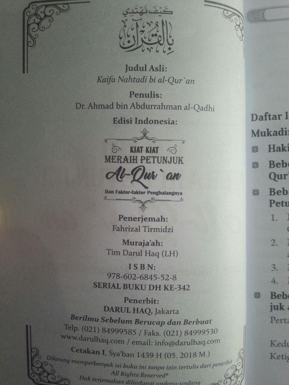 Buku Kiat-Kiat Meraih Petunjuk Al-Qur'an Dan Faktor Penghalang isi 2