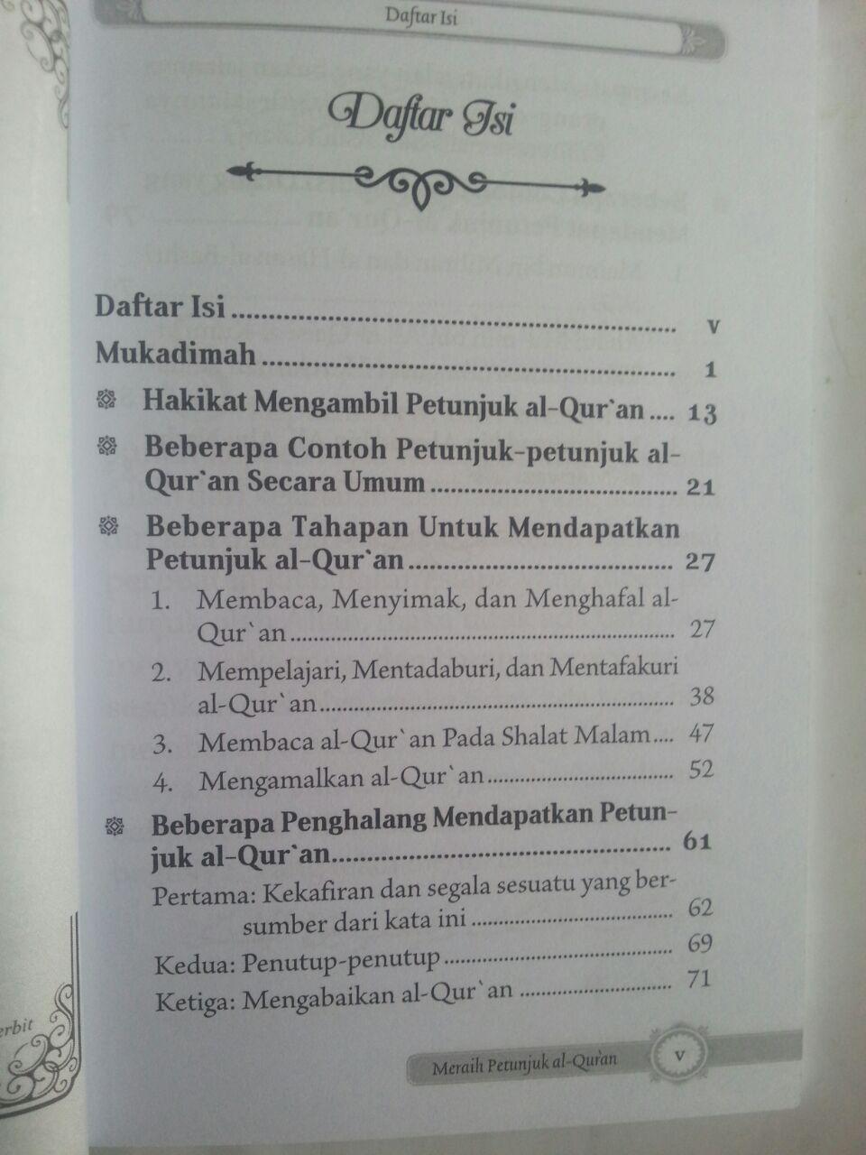 Buku Kiat-Kiat Meraih Petunjuk Al-Qur'an Dan Faktor Penghalang isi