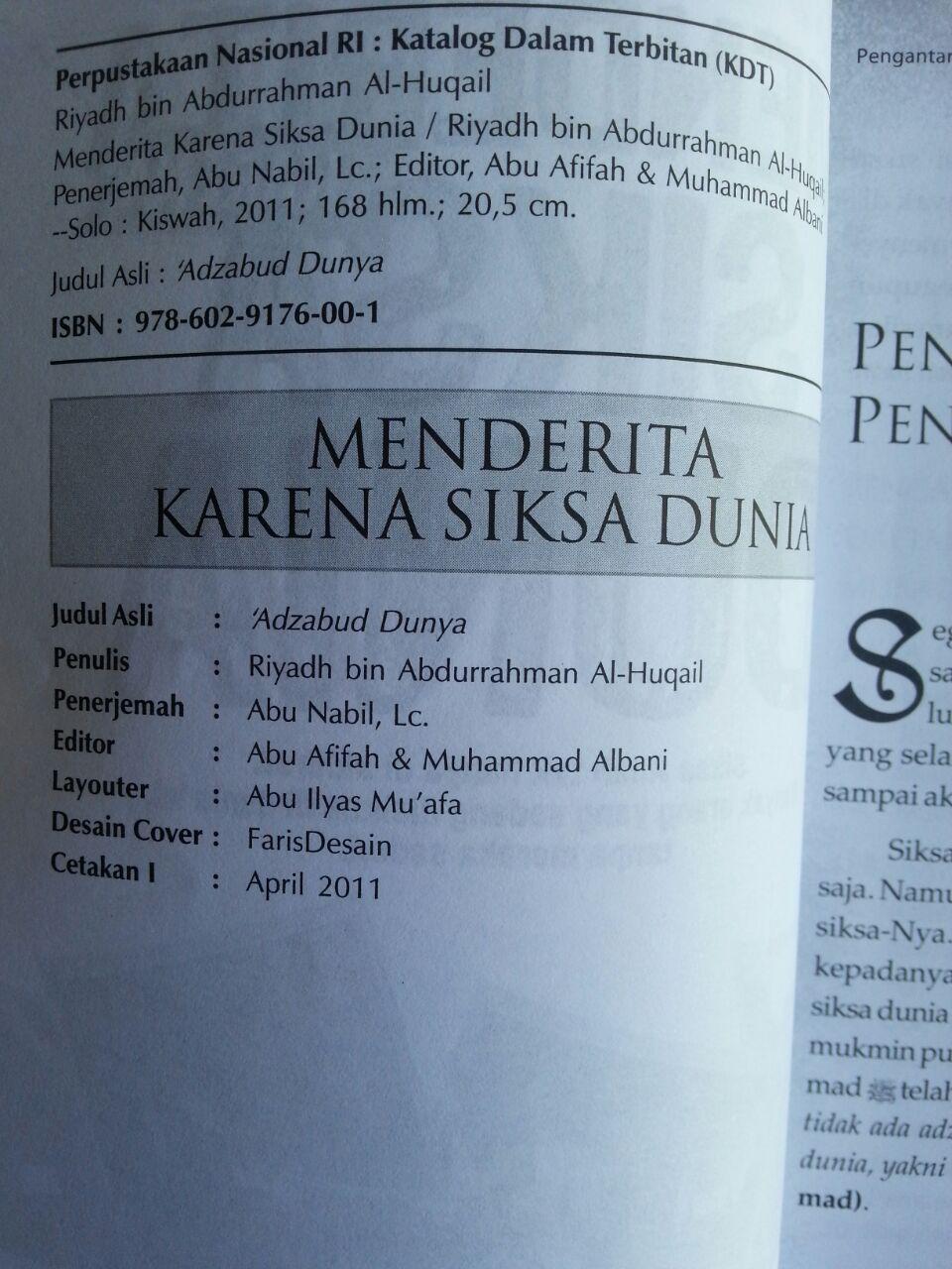 Buku Menderita Karena Siksa Dunia isi 2