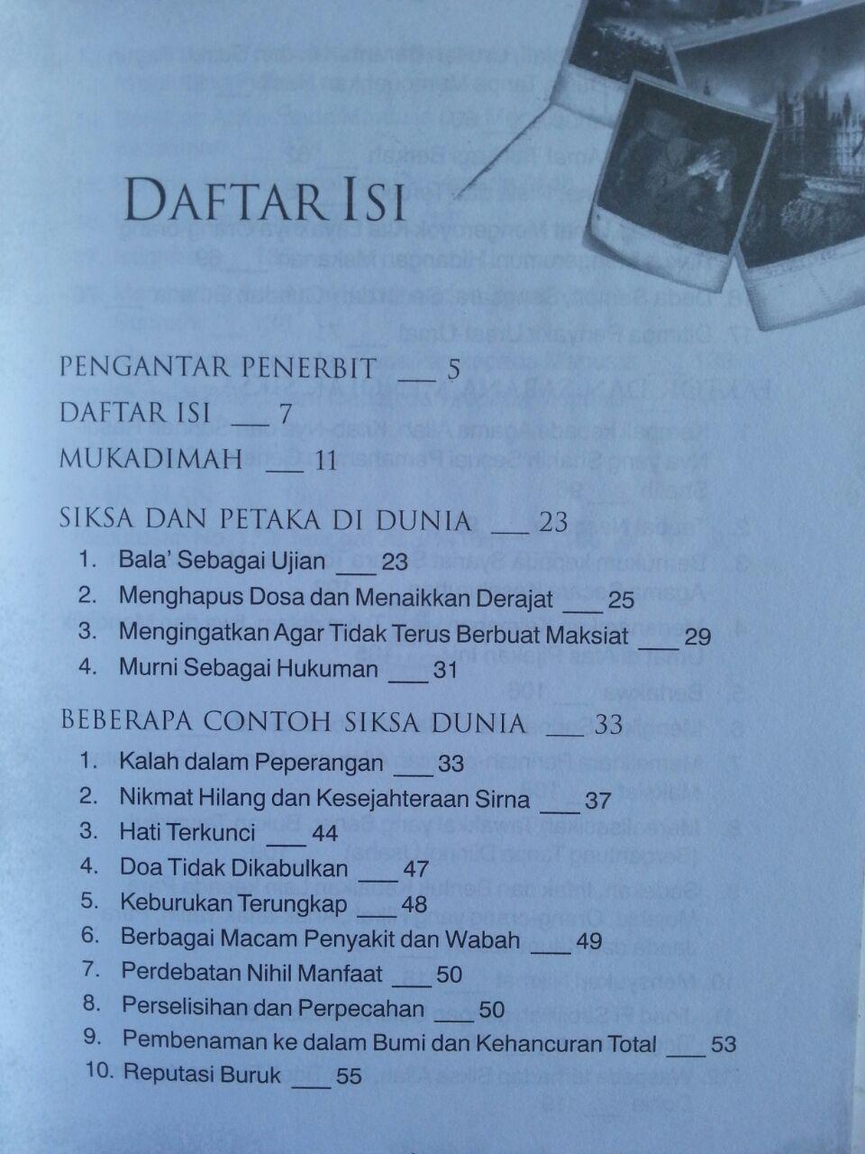 Buku Menderita Karena Siksa Dunia isi