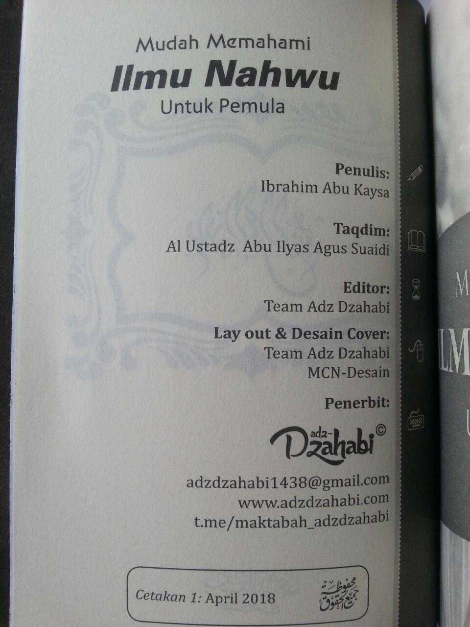 Buku Mudah Memahami Ilmu Nahwu Untuk Pemula isi