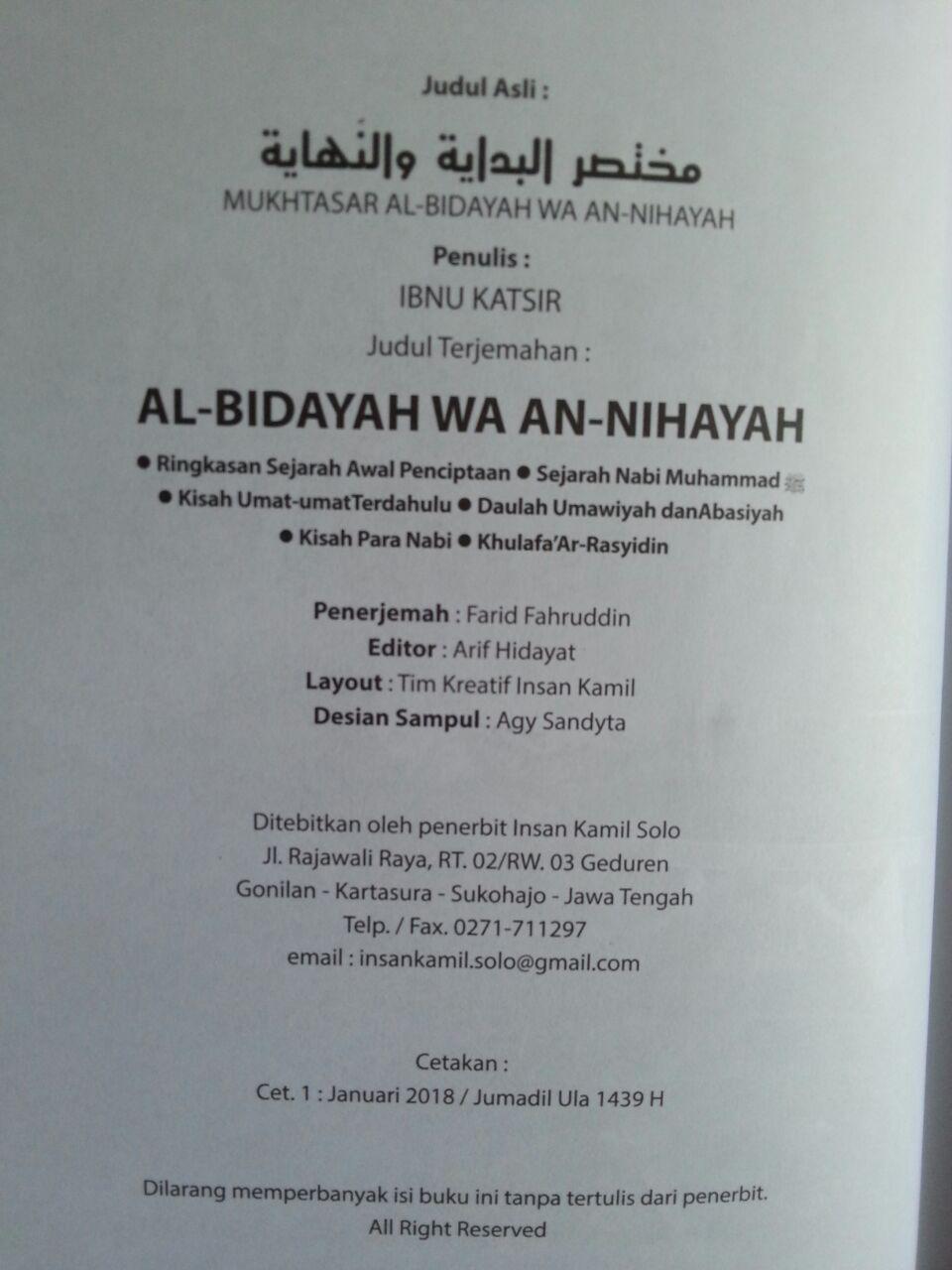 Buku Mukhtashar Al-Bidayah Wa An-Nihayah Ibnu Katsir isi