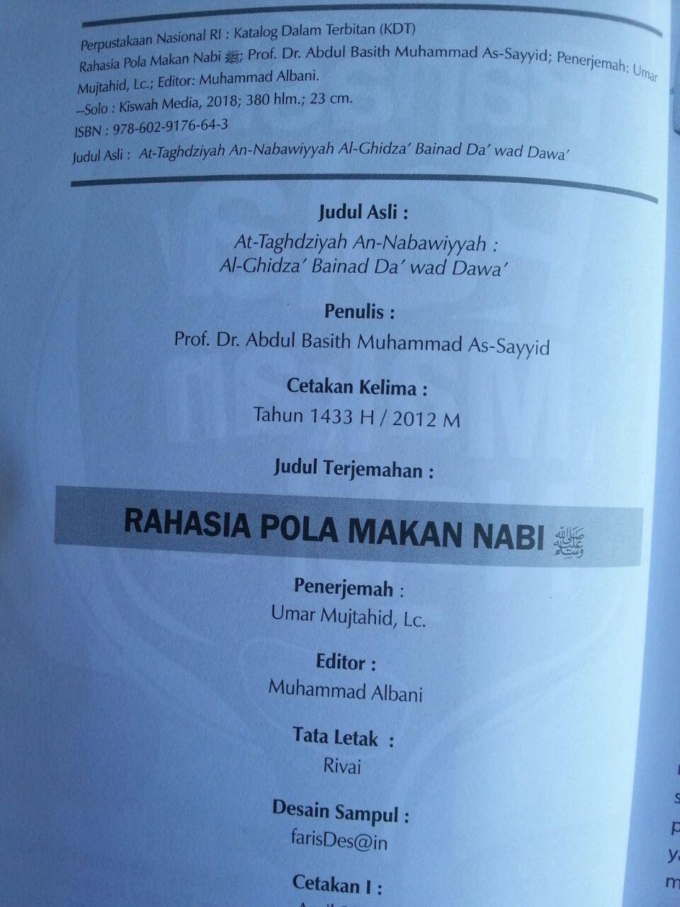 Buku Rahasia Pola Makan Nabi Konsep Makanan Sehat isi