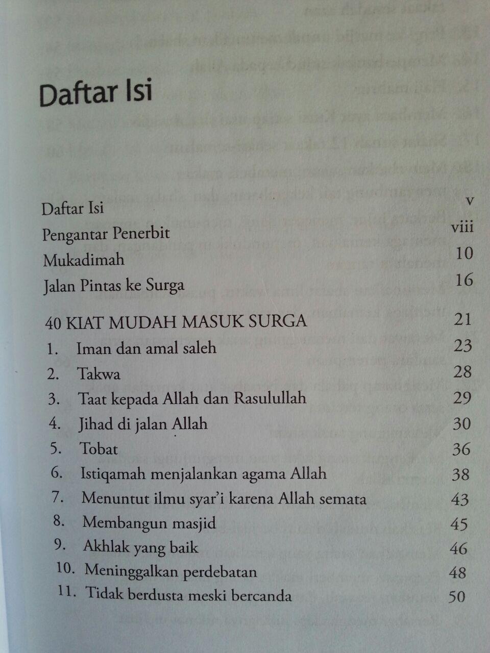 Buku 40 Kiat Mudah Masuk Surga Ringan Dan Mudah Diamalkan isi 2