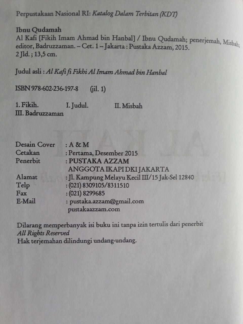 Buku Al Kafi Fikih Imam Ahmad Al Hanbali Jilid 1 isi