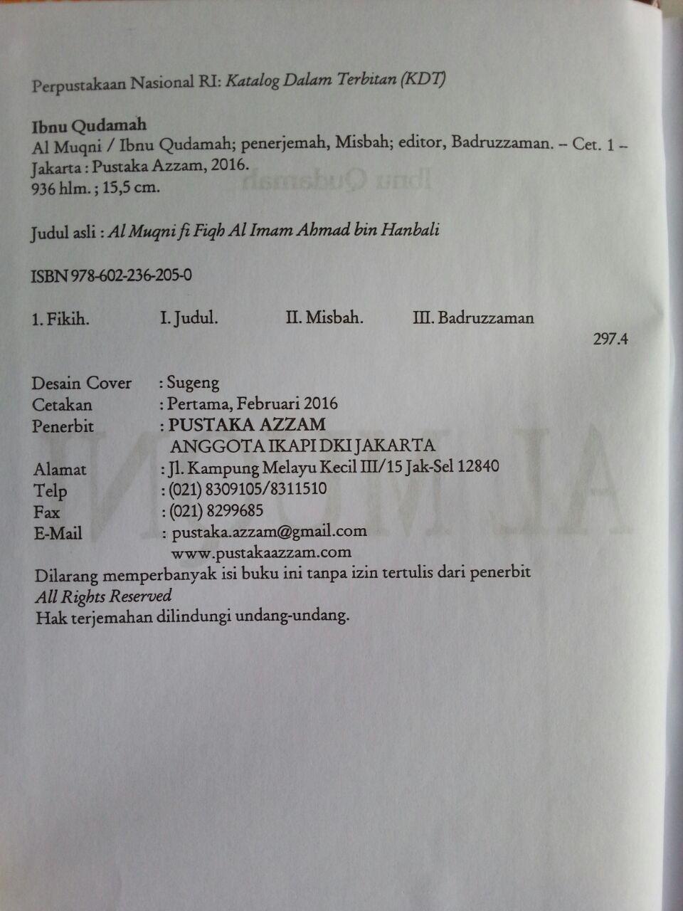 Buku Al-Muqni' Ibnu Qudamah Jilid 1 isi