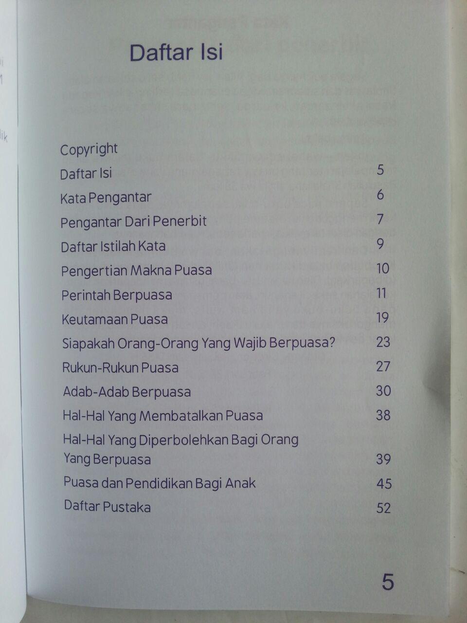 Buku Anak Puasa Sesuai Tuntunan Rasulullah isi 3