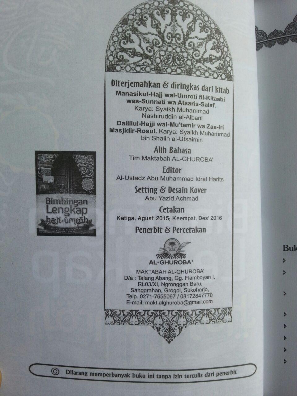 Buku Bimbingan Lengkap Haji Dan Umroh Ziarah Masjid Nabawy isi