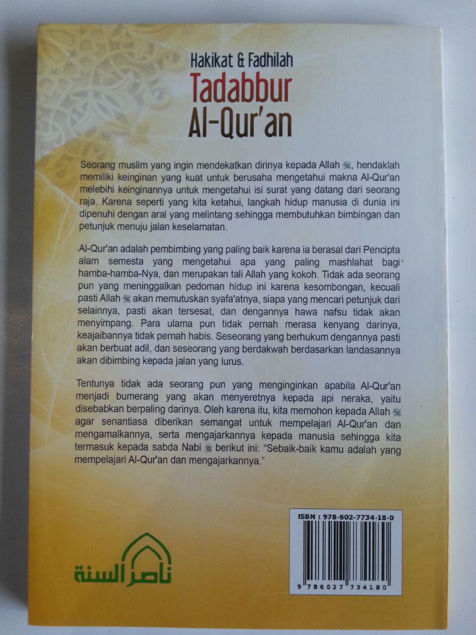 Buku Hakikat Dan Fadhilah Tadabbur Al-Qur'an cover