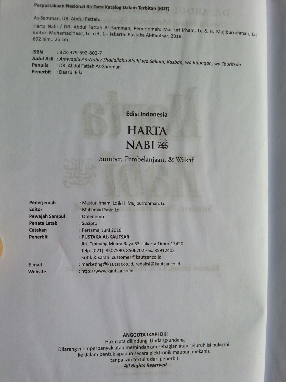 Buku Harta Nabi Sumber Pembelanjaan Dan Wakaf isi 2