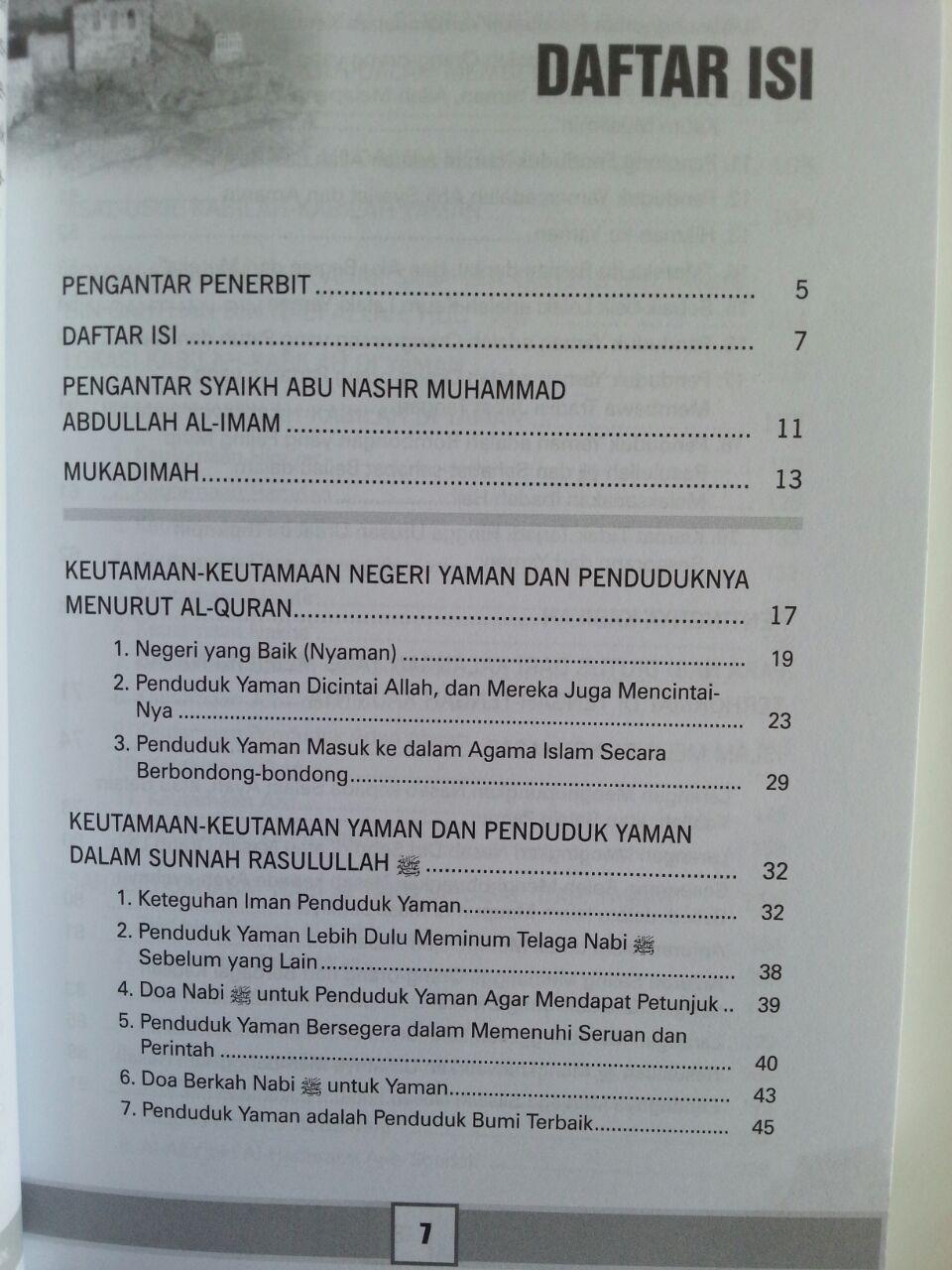Buku Karomah Negeri Yaman Keistimewaan Yaman Dan Penduduknya isi 2