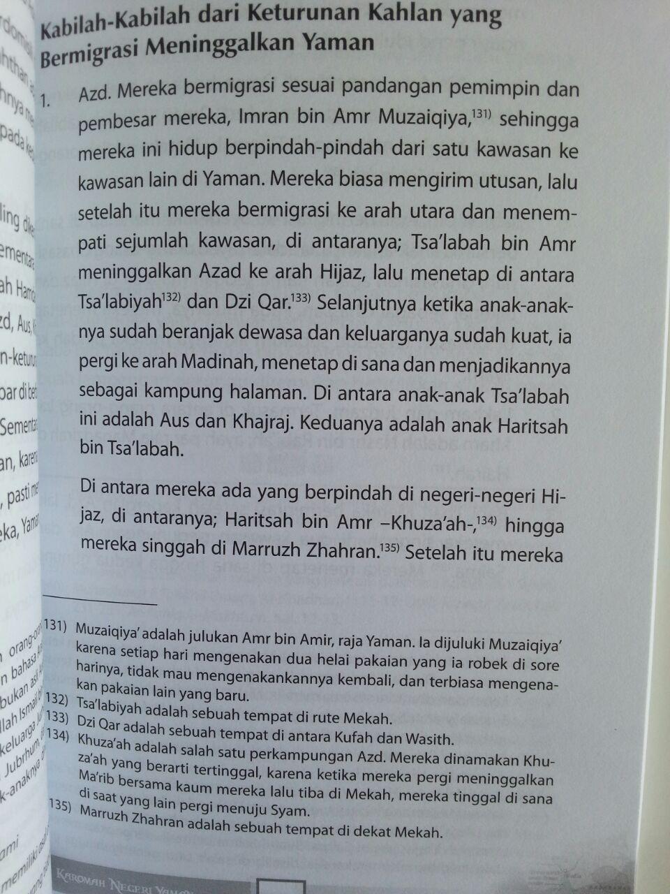 Buku Karomah Negeri Yaman Keistimewaan Yaman Dan Penduduknya isi 3