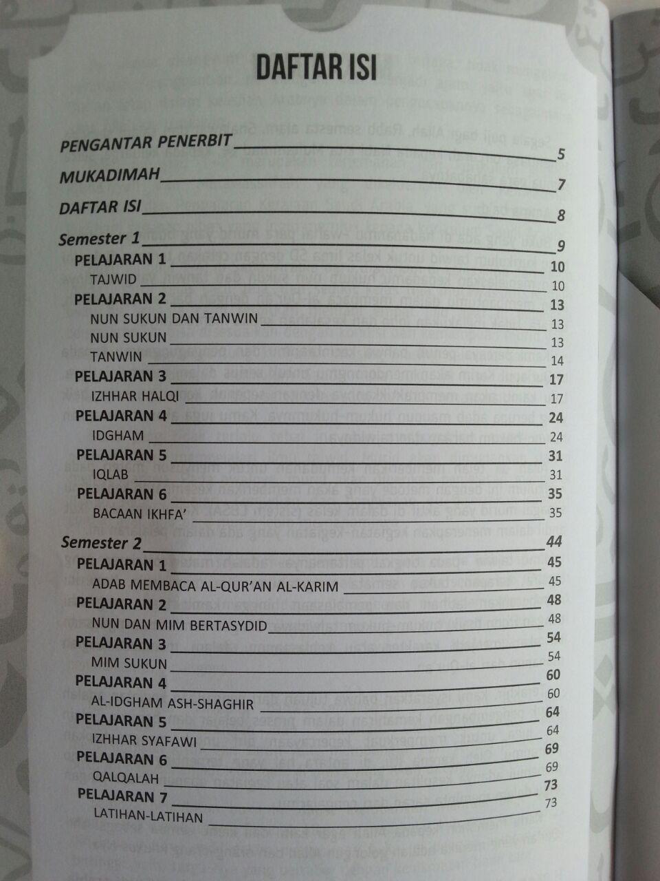 Buku Pelajaran Tajwid Berdasar Kurikulum Saudi Arabia Jilid 1 isi 2