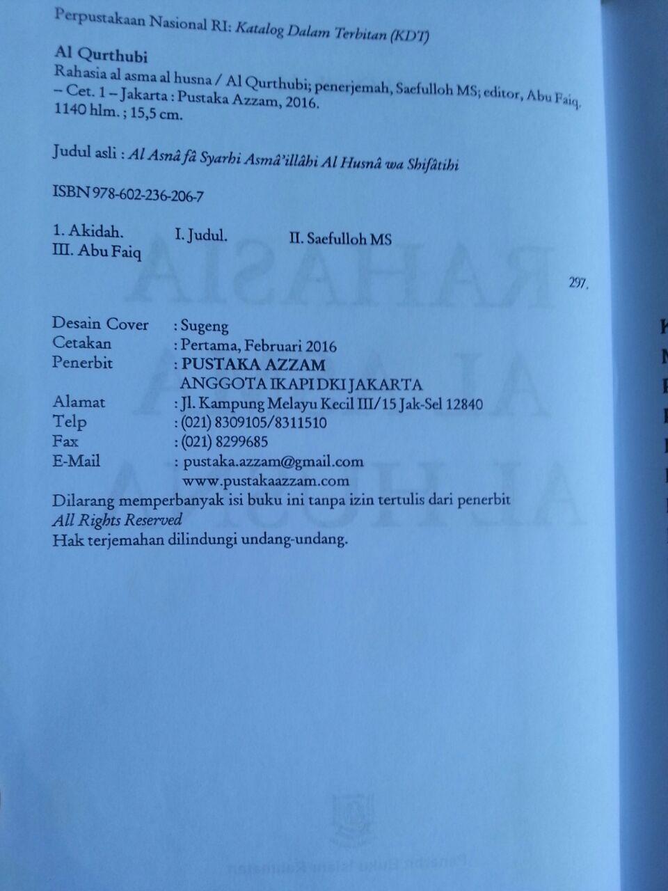 Buku Rahasia Asmaul Husna isi