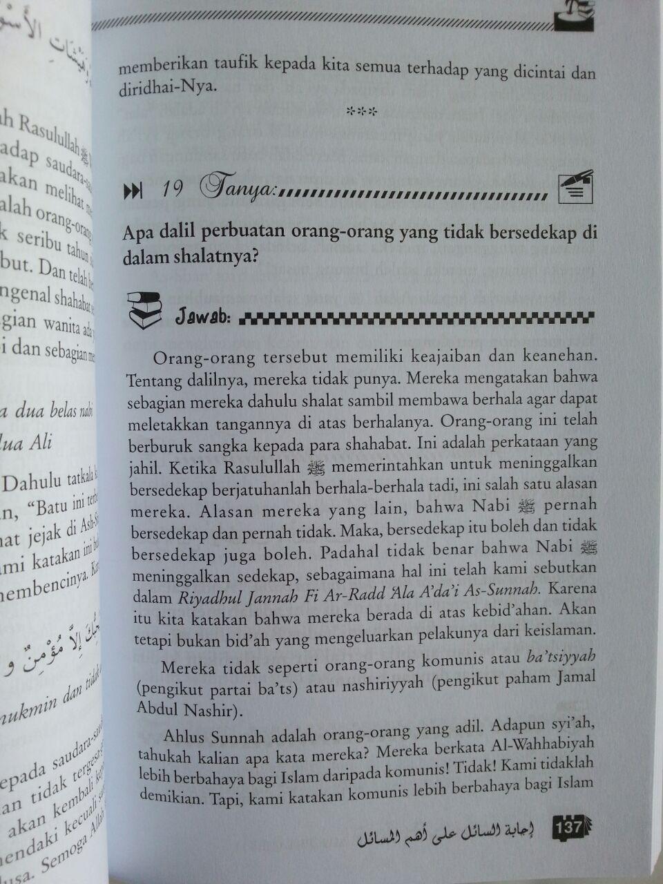 Buku Tanya Jawab Bersama Syaikh Muqbil Set 2 Jilid isi 3