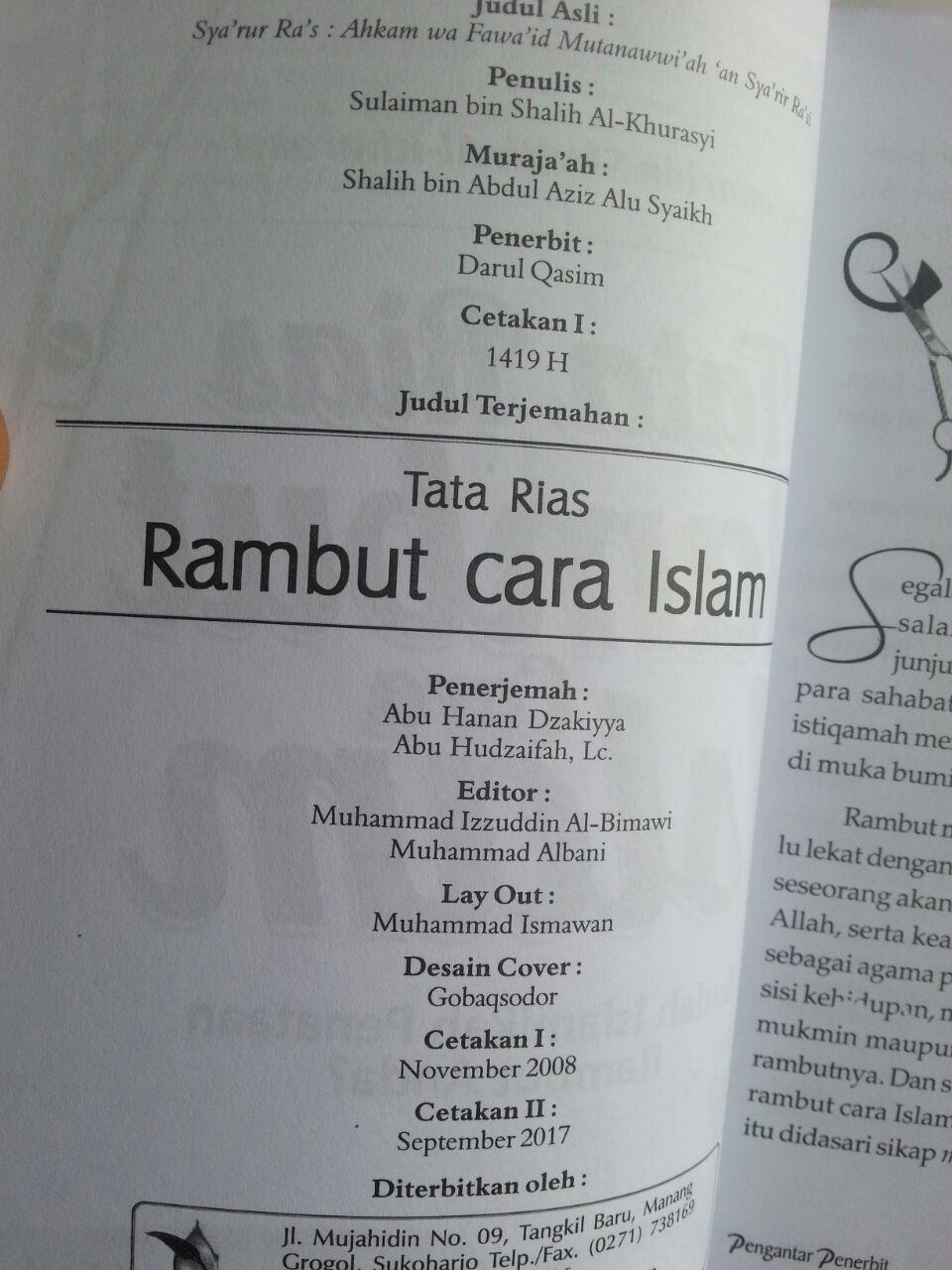 Buku Tata Rias Rambut Cara Islam isi