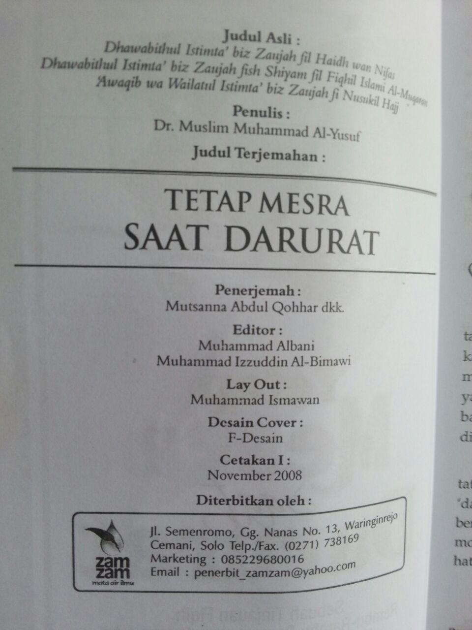 Buku Tetap Mesra Saat Darurat Tinjauan Fiqih Bermesraan Saat Haid Nifas isi 2