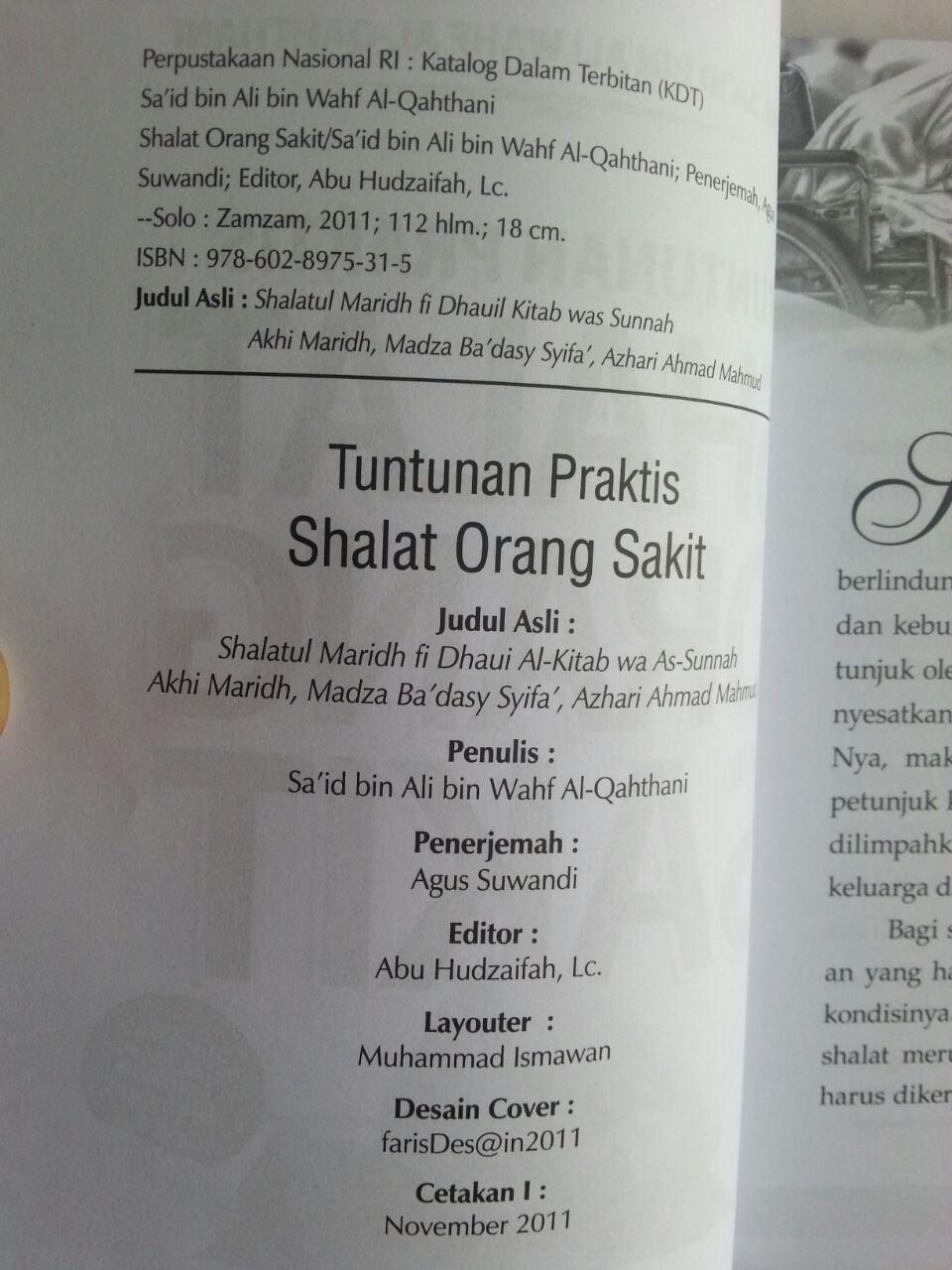 Buku Tuntunan Praktis Shalat Orang Sakit isi 2